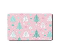 Tappetino scolapiatti con albero di Natale, per bancone della cucina, in gomma assorbente, colore verde pesca, divertente tappetino scolapiatti in pelle sintetica per cucina, bar, 30,5 x 50,8 cm