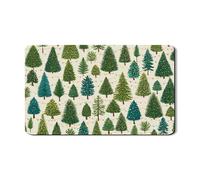 Tappetino scolapiatti con albero di Natale per bancone della cucina, in gomma assorbente di pino verde festivo, tappetino scolapiatti in pelle PU, 30,5 x 50,8 cm