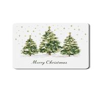 Tappetino scolapiatti con albero di Natale per bancone della cucina, in gomma assorbente, motivo: alberi di pino verde, tappetino scolapiatti in pelle sintetica per vacanze, 30,5 x 50,8 cm