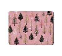 Tappetino scolapiatti con albero di Natale per bancone della cucina, moderno tappetino in gomma assorbente con foresta di pesche, elegante tappetino scolapiatti in pelle sintetica per bar, 45,7 x 61