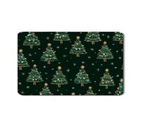 Tappetino scolapiatti con albero di Natale per bancone della cucina, motivo pino verde, tappetino scolapiatti in gomma assorbente, tappetino scolapiatti in pelle PU per bar, 30,5 x 50,8 cm