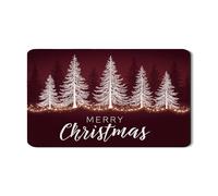 Tappetino scolapiatti con albero di Natale per bancone della cucina, rustico, invernale, foresta, assorbente, in gomma, scolapiatti in pelle sintetica per vacanze, per bancone della cucina, 30,5 x