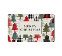 Tappetino scolapiatti con albero di Natale per cucina, motivo scozzese vintage, in gomma, assorbente, tappetino per scolapiatti in pelle sintetica per caffè, 30,5 x 50,8 cm