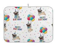 Tappetino scolapiatti con allegri carlini palloncini, tappetino da bar reversibile, tappetino per scolapiatti da cucina, 40,6 x 45,7 cm