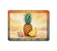 Tappetino scolapiatti con ananas tropicale per bancone della cucina, tappetino in gomma assorbente con guscio colorato, tappetino in pelle PU costiera estiva per bancone della cucina, 45,7 x 61 cm