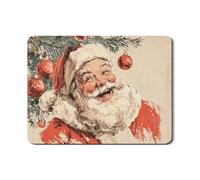 Tappetino scolapiatti con Babbo Natale per bancone della cucina, tappetino scolapiatti in gomma assorbente rossa, tappetino scolapiatti natalizio in pelle sintetica per proteggere le vacanze, 45,7 x
