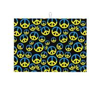 Tappetino scolapiatti con bandiera della pace, tappetino in microfibra grande per scolapiatti per bancone della cucina, tappetino super assorbente, tappetino per scolapiatti facile da pulire, 45,7 x