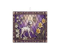 Tappetino scolapiatti con cane viola, per bancone della cucina, tappetino assorbente vintage con cane e farfalla, tappetino scolapiatti in microfibra primaverile per cucina, bar, 40,6 x 45,7 cm