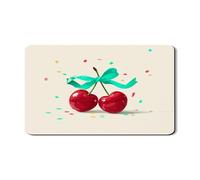 Tappetino scolapiatti con ciliegie per bancone della cucina, divertente tappetino in gomma assorbente con ciliegie rosse, tappetino scolapiatti in pelle PU per bancone della cucina, protezione per le