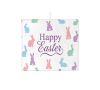 Tappetino scolapiatti con coniglietto pasquale, per bancone della cucina, tappetino assorbente scolapiatti a forma di coniglio pastello, tappetino in microfibra per asciugare i piatti della cucina
