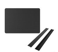 Tappetino scolapiatti con cresta rialzata per la circolazione dell'aria, protezione in silicone per piano cottura, pieghevole per un comodo utilizzo (A)