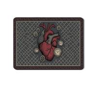 Tappetino scolapiatti con design a forma di cuore, per bancone della cucina, in gomma assorbente rossa, stile steampunk, 45,7 x 61 cm