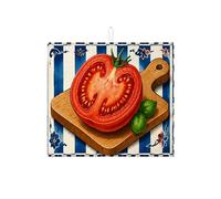 Tappetino scolapiatti con design a pomodori, per bancone della cucina, tappetino assorbente per scolapiatti con frutta rossa, tappetino scolapiatti rustico in microfibra per bancone della cucina, 40,6