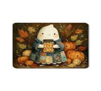 Tappetino scolapiatti con fantasma autunnale per bancone della cucina, design carino a forma di zucca, tappetino scolapiatti in gomma assorbente, tappetino per asciugare i piatti in pelle PU per