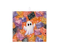 Tappetino scolapiatti con fantasma di Halloween, per bancone della cucina, bandana colorata, assorbente, tappetino scolapiatti in microfibra, per proteggere il bancone della cucina, 40,6 x 45,7 cm