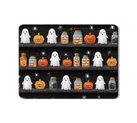 Tappetino scolapiatti con fantasma e zucca, per bancone della cucina, in gomma assorbente per Halloween, tappetino scolapiatti in pelle PU per proteggere il bar, 45,7 x 61 cm