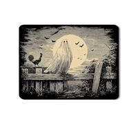 Tappetino scolapiatti con fantasma, per bancone della cucina, scena infestata vintage, assorbente, in gomma, tappetino scolapiatti in pelle ecologica in poliuretano, decorazione per Halloween, 45,7 x