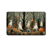 Tappetino scolapiatti con fantasmi di Halloween per bancone della cucina, foresta spettrale assorbente in gomma scolapiatti tappetino scolapiatti tappetino in pelle PU per decorazione bancone cucina