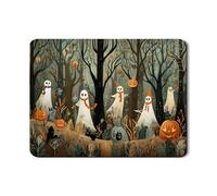 Tappetino scolapiatti con fantasmi di Halloween per bancone della cucina, foresta spettrale assorbente in gomma scolapiatti tappetino scolapiatti tappetino in pelle PU per decorazione bancone cucina