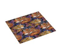 Tappetino scolapiatti con farfalla tribale volpe - Tappetino assorbente per bancone della cucina, 40,6 x 45,7 cm, tappetino scolapiatti natalizio con anello per appendere
