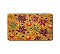 Tappetino scolapiatti con foglie autunnali per bancone della cucina, tappetino in gomma assorbente con foglie d'acero, tappetino in gomma assorbente per autunno festivo in pelle PU per bar 30,5 x 50,8