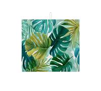 Tappetino scolapiatti con foglie tropicali per bancone della cucina, tappetino assorbente per scolapiatti con foglie botaniche, tappetino estivo in microfibra per asciugare la cucina, decorazione per