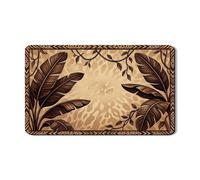 Tappetino scolapiatti con foglie tropicali per bancone della cucina, tappetino scolapiatti in gomma assorbente botanica marrone, tappetino estivo in pelle sintetica per bar, 30,5 x 50,8 cm