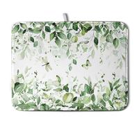 Tappetino scolapiatti con foglie verdi salvia per bancone della cucina, con foglie di eucalipto, tappetino estivo in microfibra assorbente, reversibile, lavabile, scolapiatti grande, 45,7 x 61 cm