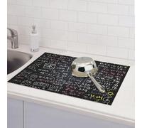 Tappetino scolapiatti con formula matematica, per bancone della cucina, assorbente in microfibra, reversibile, lavabile, 45,7 x 61,7 cm, facile da pulire, per decorare la casa, la cucina, la sala da