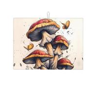 Tappetino scolapiatti con funghi della foresta, in microfibra, grande, per bancone della cucina, super assorbente, tappetino scolapiatti facile da pulire, 45,7 x 61 cm