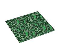 Tappetino scolapiatti con geco astratto verde lucertola, tappetino assorbente per cucina, tappetino scolapiatti natalizio 40,6 x 45,7 cm, tappetino scolapiatti con anello per appendere