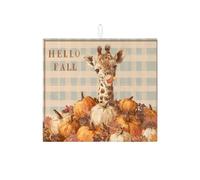 Tappetino scolapiatti con giraffa per bancone della cucina, tappetino assorbente per scolapiatti autunnale a forma di zucca, tappetino in microfibra rustico per bancone della cucina, protezione da bar
