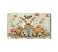 Tappetino scolapiatti con giraffa per bancone della cucina, tappetino scolapiatti in gomma assorbente a forma di animale carino, tappetino scolapiatti in pelle PU per proteggere bar, 30,5 x 50,8 cm