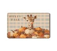 Tappetino scolapiatti con giraffa per bancone della cucina, tappetino scolapiatti in gomma assorbente a quadri autunnali per bancone della cucina, protezione da bar, 30,5 x 50,8 cm