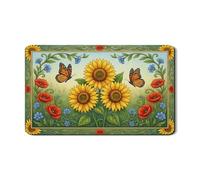 Tappetino scolapiatti con girasole per bancone della cucina, in gomma assorbente floreale, tappetino scolapiatti ispirato alla natura, tappetino per asciugare il bancone della cucina, 30,5 x 50,8 cm