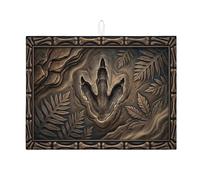 Tappetino scolapiatti con impronta di dinosauro, tappetino assorbente in microfibra per bancone della cucina, 45,7 x 61 cm