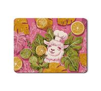 Tappetino scolapiatti con lama per bancone della cucina, motivo foglie tropicali e agrumi, in gomma, assorbente, protezione per la decorazione della cucina estiva, 45,7 x 61 cm
