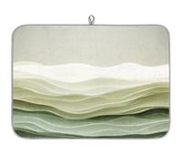 Tappetino scolapiatti con linee ondulate astratte oceaniche per bancone della cucina, tappetino assorbente scolapiatti lavabile, tappetino scolapiatti per piano di lavoro, 61 x 46 cm