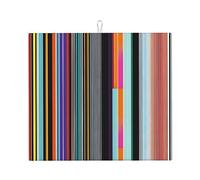 Tappetino scolapiatti con linee verticali irregolari, 40,6 x 45,7 cm, altamente assorbente, adatto per piatti da cucina, scolapiatti, bar, da appendere