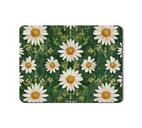 Tappetino scolapiatti con margherite floreali per bancone della cucina, tappetino scolapiatti in gomma assorbente con margherita verde vintage, protezione per bancone della cucina, 45,7 x 61 cm