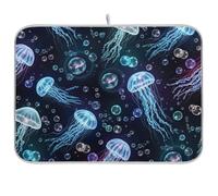 Tappetino scolapiatti con meduse per bancone della cucina, tappetino assorbente per scolapiatti per piano di lavoro della cucina, decorazione 45 x 61 cm
