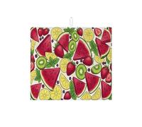 Tappetino scolapiatti con motivo a frutta, per bancone della cucina, tappetino assorbente per scolapiatti con anguria rossa, tappetino in microfibra fresco estivo per cucina, bar, protezione 40,6 x