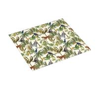 Tappetino scolapiatti con motivo animali della giungla, 40,6 x 45,7 cm, tappetino assorbente per cucina, tappetino scolapiatti natalizio con anello per appendere