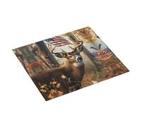 Tappetino scolapiatti con motivo animali selvatici americani, tappetino assorbente per cucina, 40,6 x 45,7 cm, tappetino scolapiatti natalizio con anello per appendere