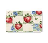 Tappetino scolapiatti con motivo floreale a fragola, per bancone della cucina, in gomma assorbente vintage botanica, tappetino scolapiatti in pelle sintetica per cucina, 30,5 x 50,8 cm