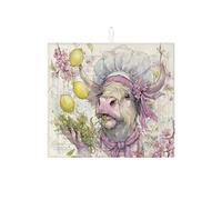 Tappetino scolapiatti con motivo floreale per bancone della cucina, arte vintage, assorbente, tappetino scolapiatti in microfibra per bancone della cucina, protezione da bar, 40,6 x 45,7 cm