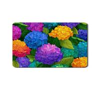 Tappetino scolapiatti con motivo floreale vibrante per bancone della cucina, in gomma assorbente colorata con ortensia, tappetino scolapiatti per la cucina, protezione stagionale 30,5 x 50,8 cm