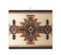Tappetino scolapiatti con motivo nativo americano, 40,6 x 45,7 cm, altamente assorbente, adatto per piatti da cucina, scolapiatti, bar, da appendere