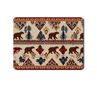 Tappetino scolapiatti con motivo orso, per bancone della cucina, in gomma assorbente rustica, con foresta rustica, protezione per la decorazione della cucina, 45,7 x 61 cm