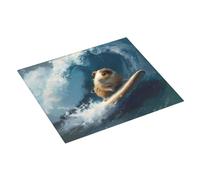 Tappetino scolapiatti con motivo porcellino d'India, assorbente per cucina, 40,6 x 45,7 cm, tappetino scolapiatti natalizio con anello per appendere